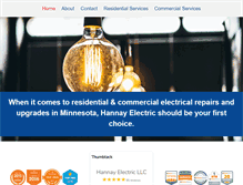 Tablet Screenshot of hannayelectric.com